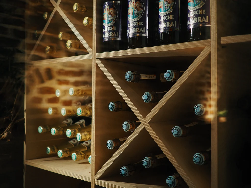Temperature-controlled wine cellar showcasing rare vintages and premium selections